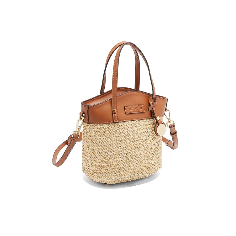 Straw Crossbody Bag, Women Woven Shoulder Top Handle